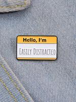 Summer Letter Design Personalized Brooch Pin for Galentine's Party Style, Durable Textured Slogan Enamel Pin Suitable for Bac...