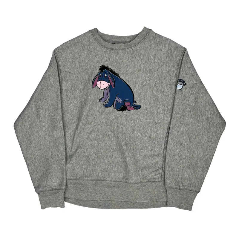 Eeyore Disney Graphic Sweatshirt - Medium Grey Polyester