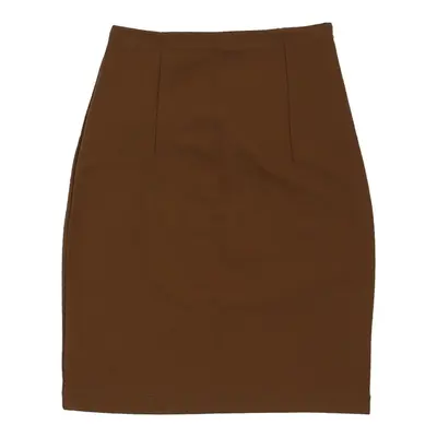 Line Exclusive Mini Mini Skirt - 22W UK 2 Brown Wool Blend