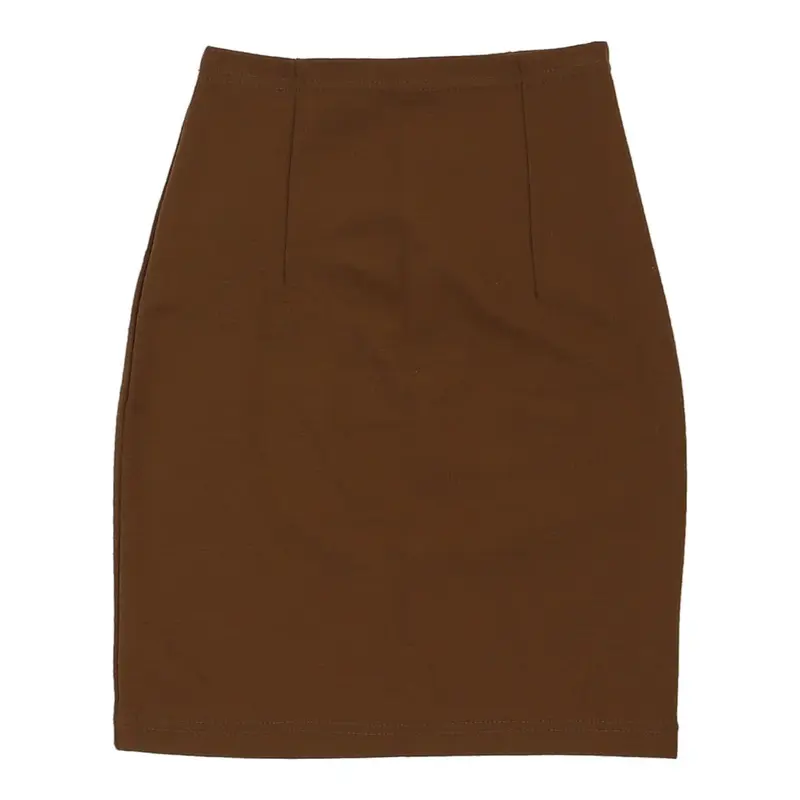 Line Exclusive Mini Mini Skirt - 22W UK 2 Brown Wool Blend