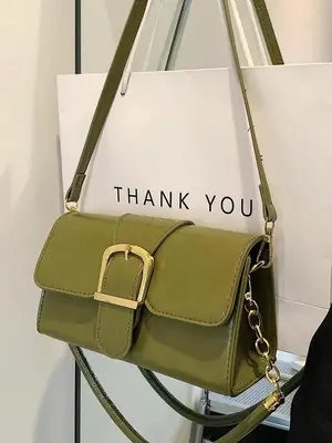 Women's Fashionable Solid Color Purse Shoulder Bag, Casual Versatile Crossbody Bag for Daily Used, Trendy High-quality Dail...