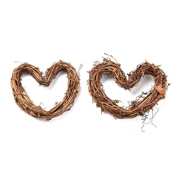 Heart Shape Rattan Vine Branch Wreath Hoop