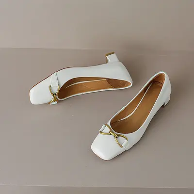 CHIKO Dia Square Toe Block Heels Pumps Shoes