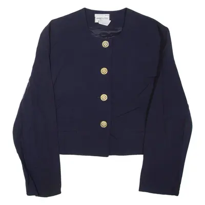 AVANT GARDE Womens Blazer Jacket Blue Viscose L
