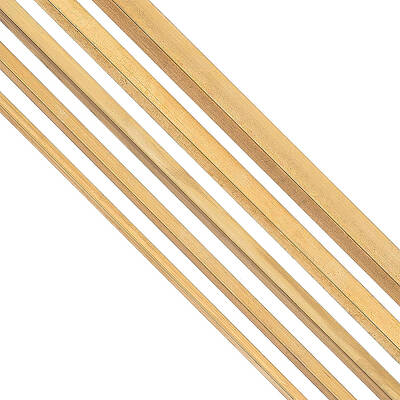BENECREAT 5PCS Brass Square Bar Stock 20cm Long Solid Square Rods Stock 8/6/5/4/3cm for DIY Crafts