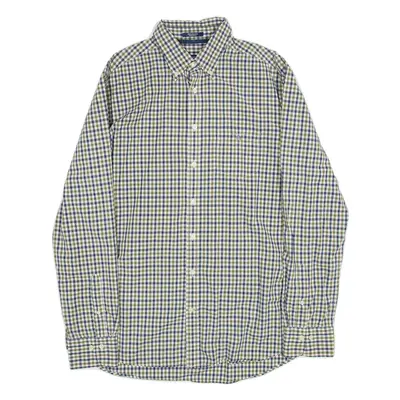 GANT Regular Fit Mens Shirt Green Gingham Long Sleeve L