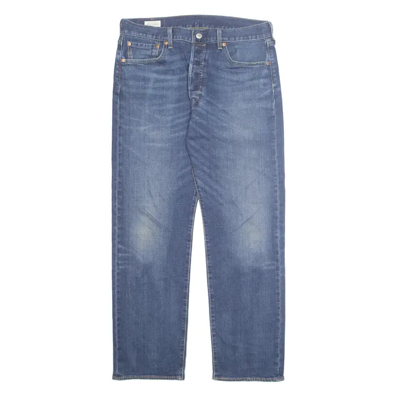 LEVI'S 501 BIG E Jeans Mens Blue Regular Straight Stone Wash W33 L30