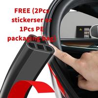 Car Door Seal Strip Universal Self Adhesive Automotive Weather Stripping Door Seal, Double Layer 5-Hole Car Door Soundproofin...