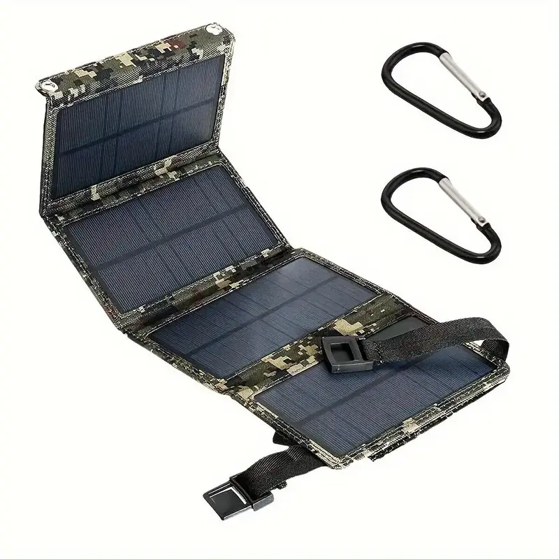 Portable Foldable Solar Panel, 10W Folding Solar Panel, USB 5V Charger, Outdoor Waterproof Solar Panel For Home Garden