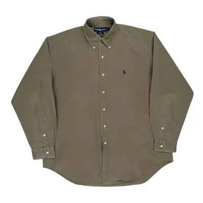 Blake Ralph Lauren Shirt - Large Beige Cotton | Size: large