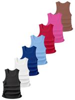 Women's Solid Color Ribbed Sports Tank Top, Breathable Comfortable Sleeveless Top for Yoga Gym Workout, Ladies Sportswear for...