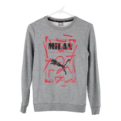 Age 11-12 Puma Graphic Sweatshirt - Large Grey Cotton