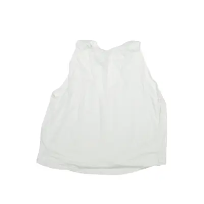 NEW BALANCE Knot Detail Top White Sleeveless Womens S