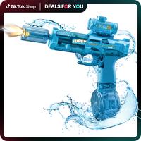 EFFUN Rapid-Fire Electric Water Gun, 300ml Capacity, 275-315in Range, LED Effects & Rechargeable - Dual Modes for Kids/Adults...