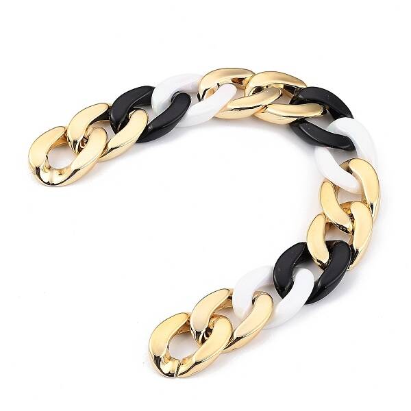 Handmade CCB Plastic & Opaque Acrylic Curb Chains