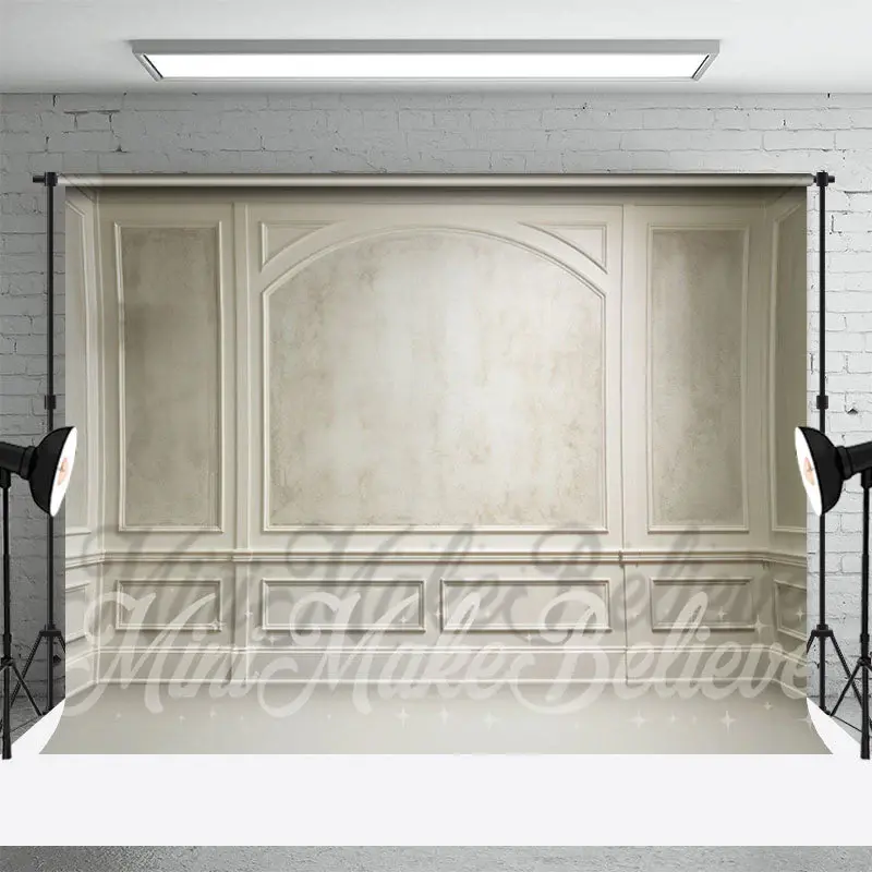 Interior White Gray Moulding Retro Wall Backdrop - Aperturee