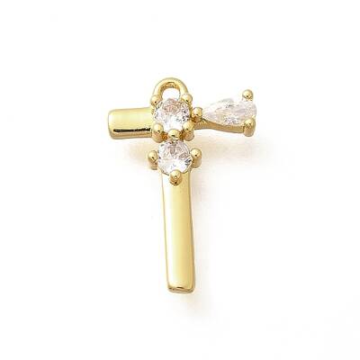Brass Micro Pave Cubic Zirconia Pendants