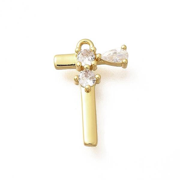 Brass Micro Pave Cubic Zirconia Pendants