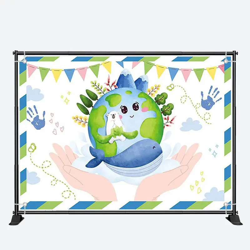 Save Planet Hands for Animal Earth Day Backdrop - Aperturee