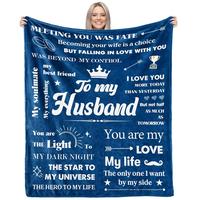 Father's Day Birthday Gifts for Husband from Wife, Romantic Husband Birthday Gift from Wife to My Husband Blanket Christmas A...