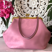 Kiss And Lock Frame Bag Handbag Shoulder Bag new design Gen Leather For Men and Women