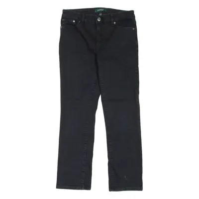 LAUREN RALPH LAUREN Curvy Womens Jeans Black Regular Straight W28 L26