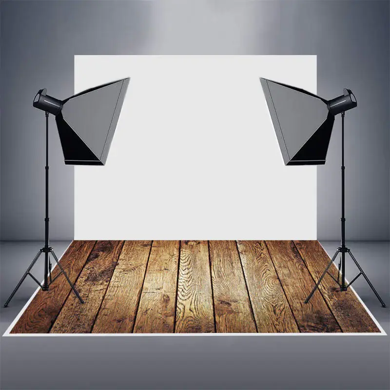 Vignetting Wooden Texture Photo Rubber Floor Mat - Aperturee