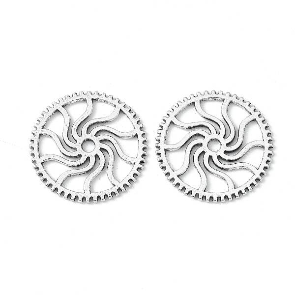 Steampunk Theme Tibetan Style Alloy Gear Cog Pendants