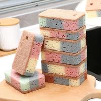 Colorful Kitchen Sponges, 5-Pack Multifunctional Dishwashing Scrubbers, Scouring Pads for Home Cleaning, Ideal Gift for Girlf...