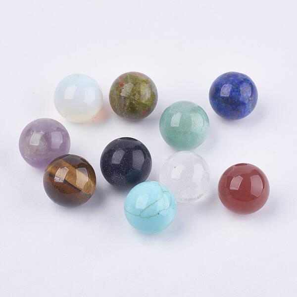 Natural & Synthetic Mixed Gemstone Beads