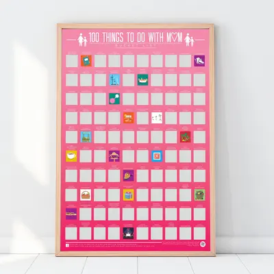 100 Things to Do Scratch Poster - With Mom