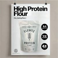 Elevate Protein Flour - Versatile Baking Flour for Baked Goods, High in Protein, High Fiber, Low Calorie, 1:1 Substitute for ...