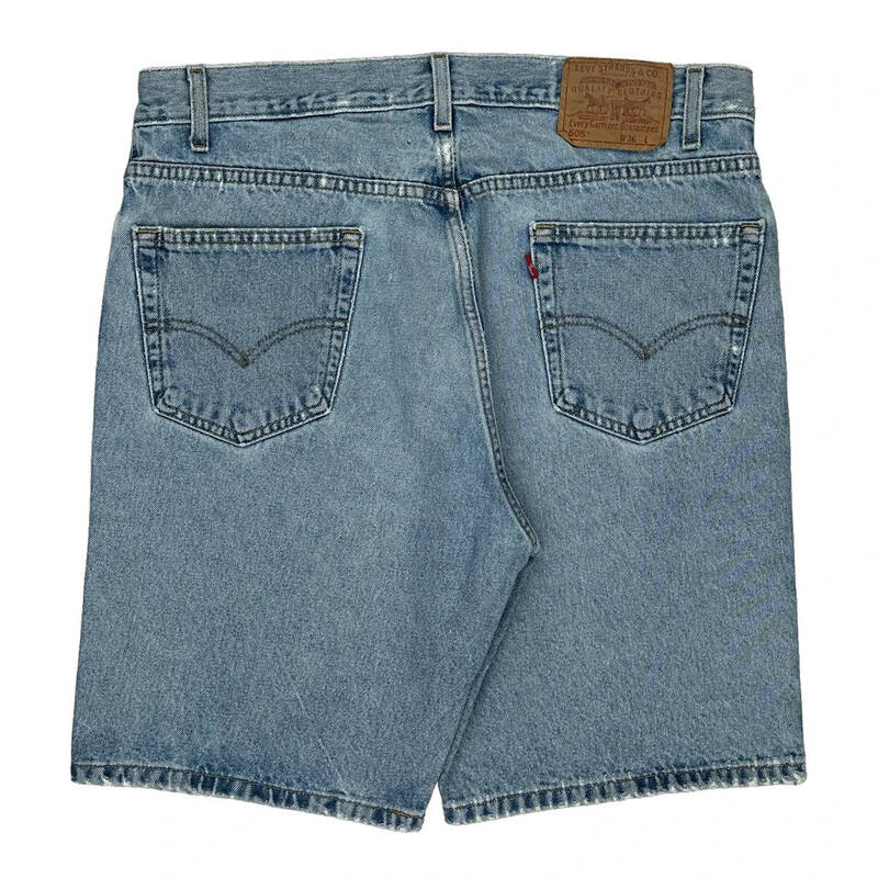 505 Levis Denim Shorts - 36W 10L Light Wash Cotton