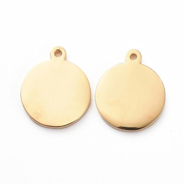 PVD Vacuum Plating 304 Stainless Steel Stamping Blank Tag Charms