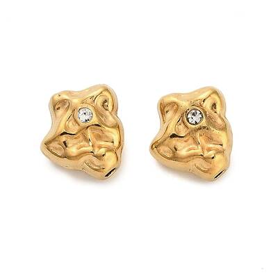 304 Stainless Steel Crystal Rhinestone Bead