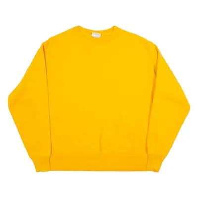CHAMPION REVERSE WEAVE Mens Sweatshirt Yellow L