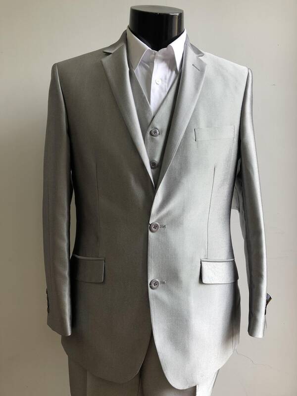 AN-2V Shark Silver - Mens Modern Fit Suit