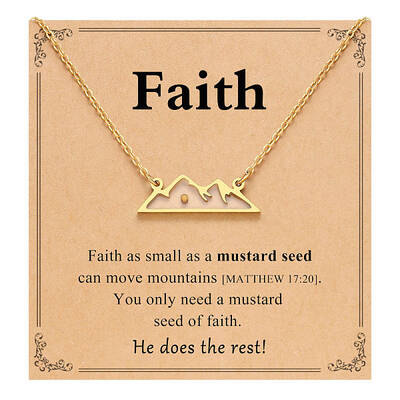 Mountain 216 Stainless Steel Mustard Seed Pendant Necklaces for Women