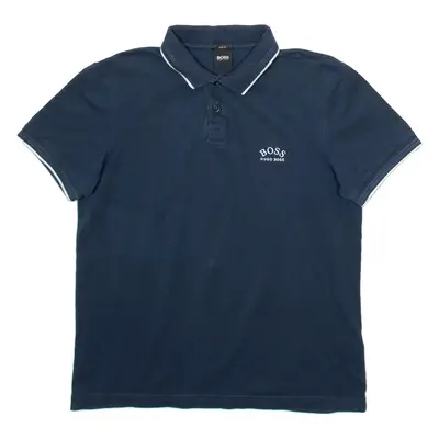 BOSS HUGO BOSS Mens Polo Shirt Blue M