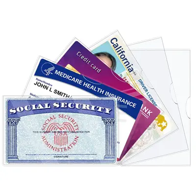 6 Pack Social Security Card Protector, Medicare Card Protector Sleeve, Social Security Card Holder, Credit Card Sleeves, Prot...