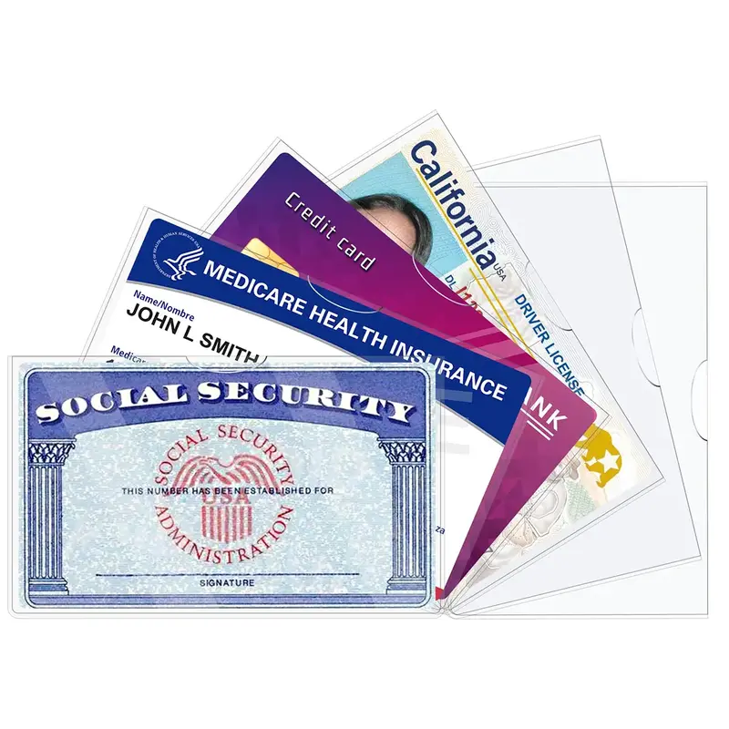 6 Pack Social Security Card Protector, Medicare Card Protector Sleeve, Social Security Card Holder, Credit Card Sleeves, Prot...