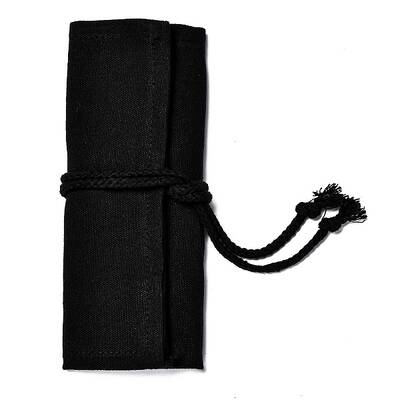 Handmade Canvas Pencil Roll Wrap 12 Holes