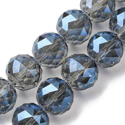 Transparent Electroplate Glass Beads Strands