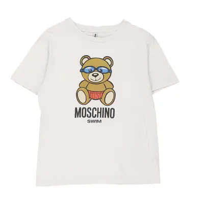 Moschino Swim Graphic T-Shirt - Medium White Cotton