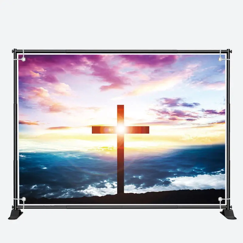Bright Sunshine Cross Endless Sky memorial Backdrop - Aperturee