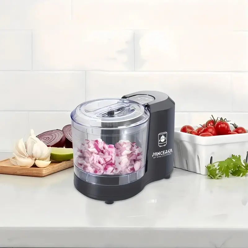 1.5 Cup/12oz Electric Food Chopper, Portable Mini One Touch Pulse Design Electric Vegetable Chopper, Kitchen Food Processor f...