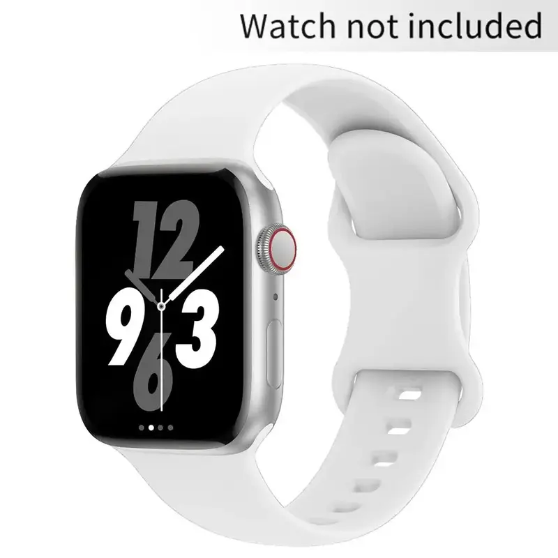 Silicone Sport Watch Band, 1 Count Smart Watch Soft Silicone Wristband, Replacement Watchband for iWatch Band for iWatch Ser...