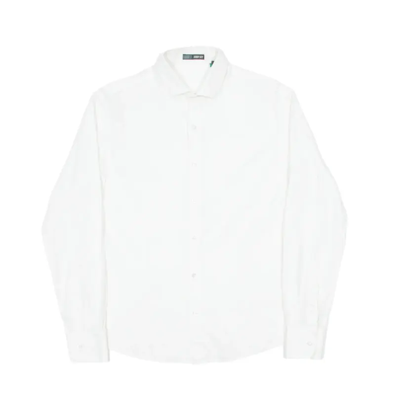 JONNY JOY Formal Shirt Cream Long Sleeve Mens S