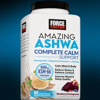 Force Factor Amazing Ashwa Complete Calm Support with KSM-66 SAshwagandha, Like Ashwangandha Gummies to Promote Calm Relaxati...