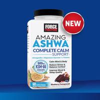 Force Factor Amazing Ashwa Complete Calm Support with KSM-66 SAshwagandha, Like Ashwangandha Gummies to Promote Calm Relaxati...